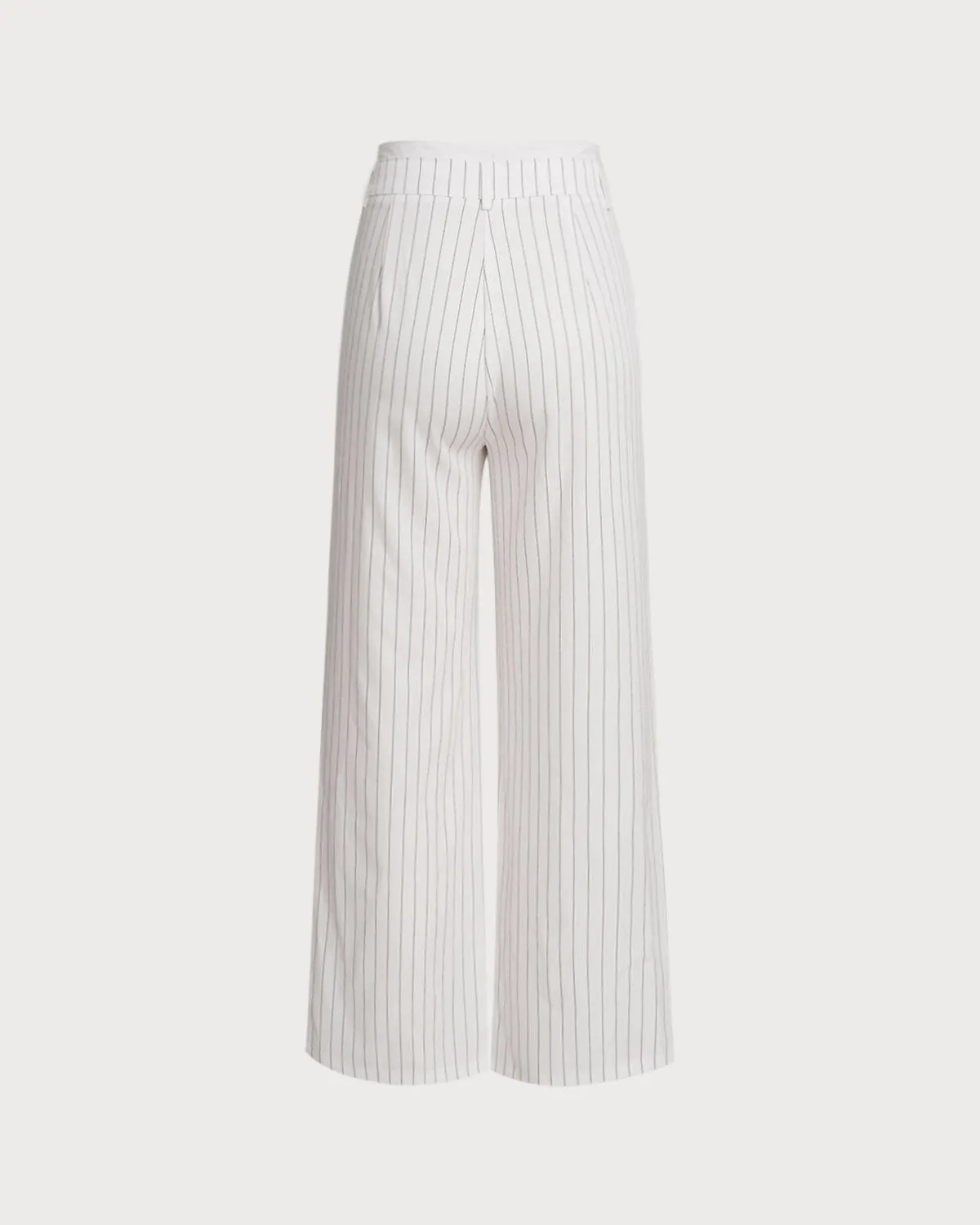White Striped Straight Casual Pants sold by rihoas product image thumbnail 2