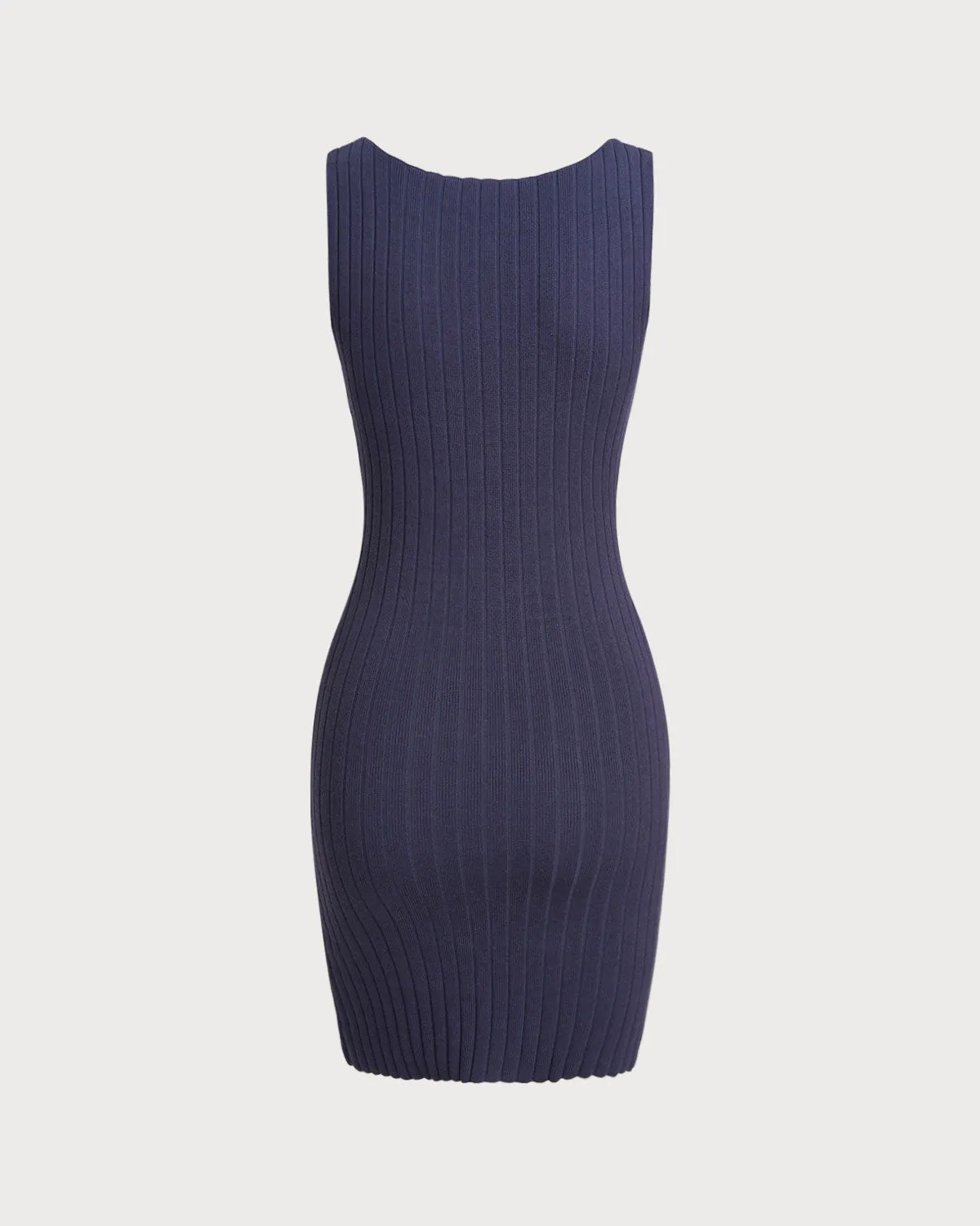 Blue Bodycon Sleeveless Sweater Dress sold by rihoas product image thumbnail 2