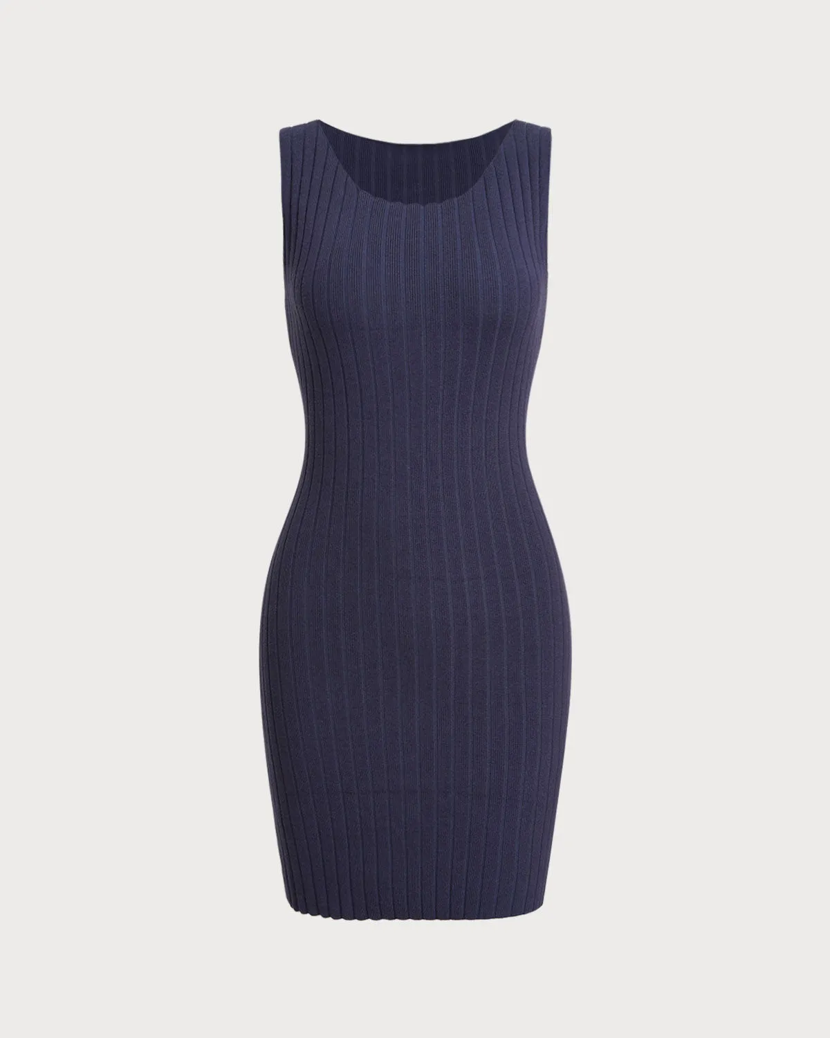 Blue Bodycon Sleeveless Sweater Dress sold by rihoas