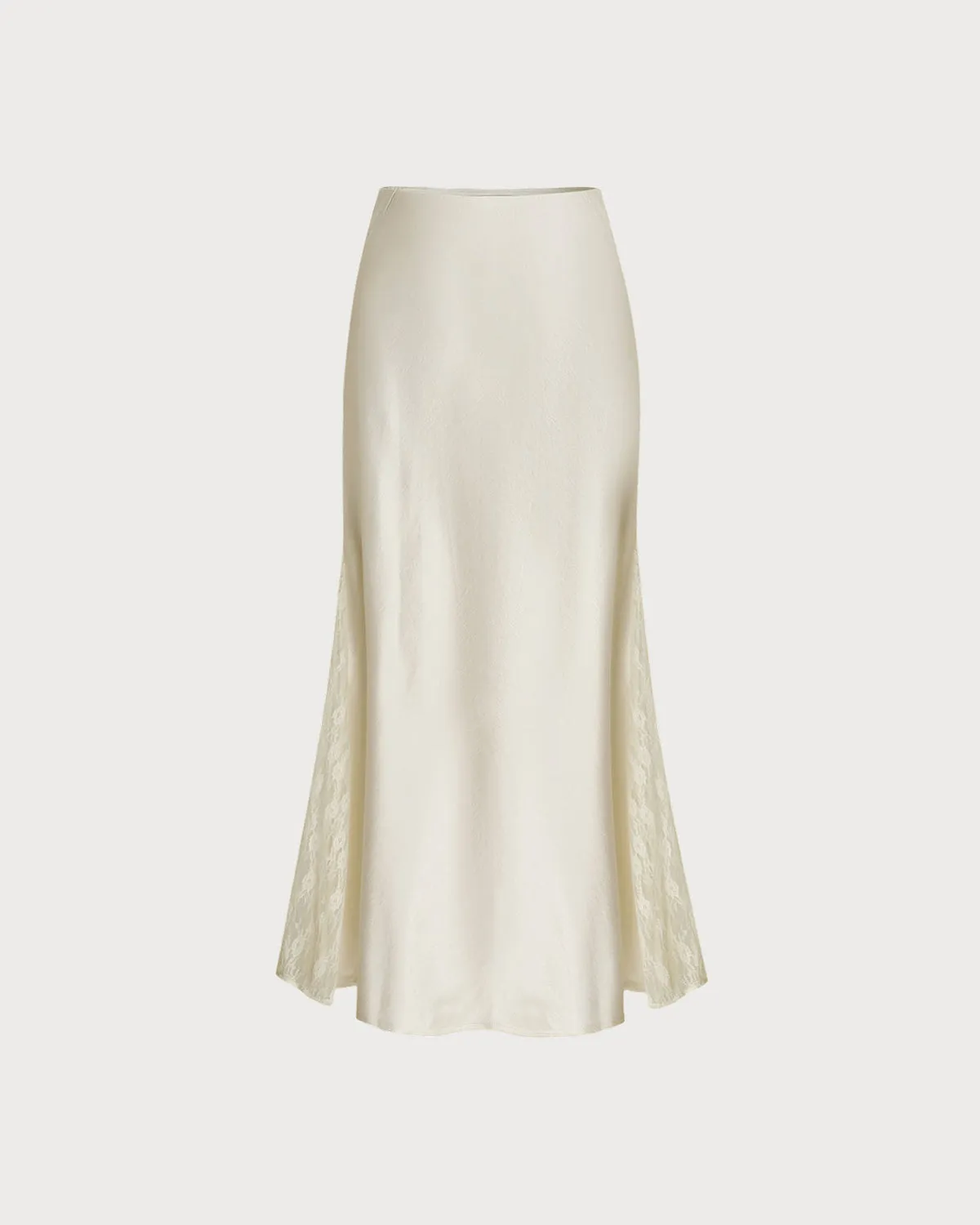 Beige Elastic Waist Natural Waisted Mermaid Skirt sold by rihoas product image thumbnail 5