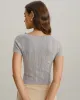 Grey Boat Neck Slim Knit Tee sold by rihoas