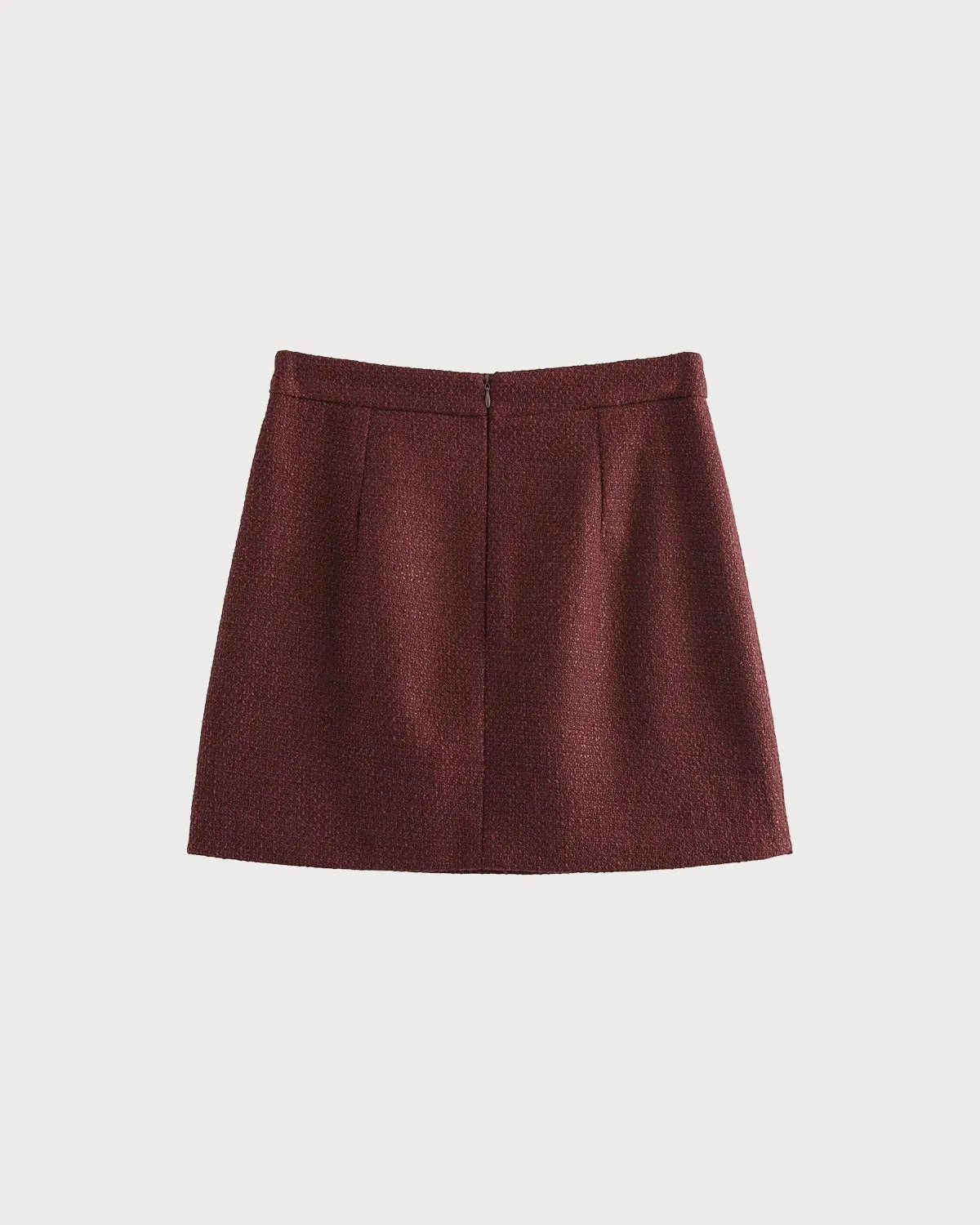 Wine Red Natural Waisted Straight Skirt sold by rihoas product image thumbnail 4