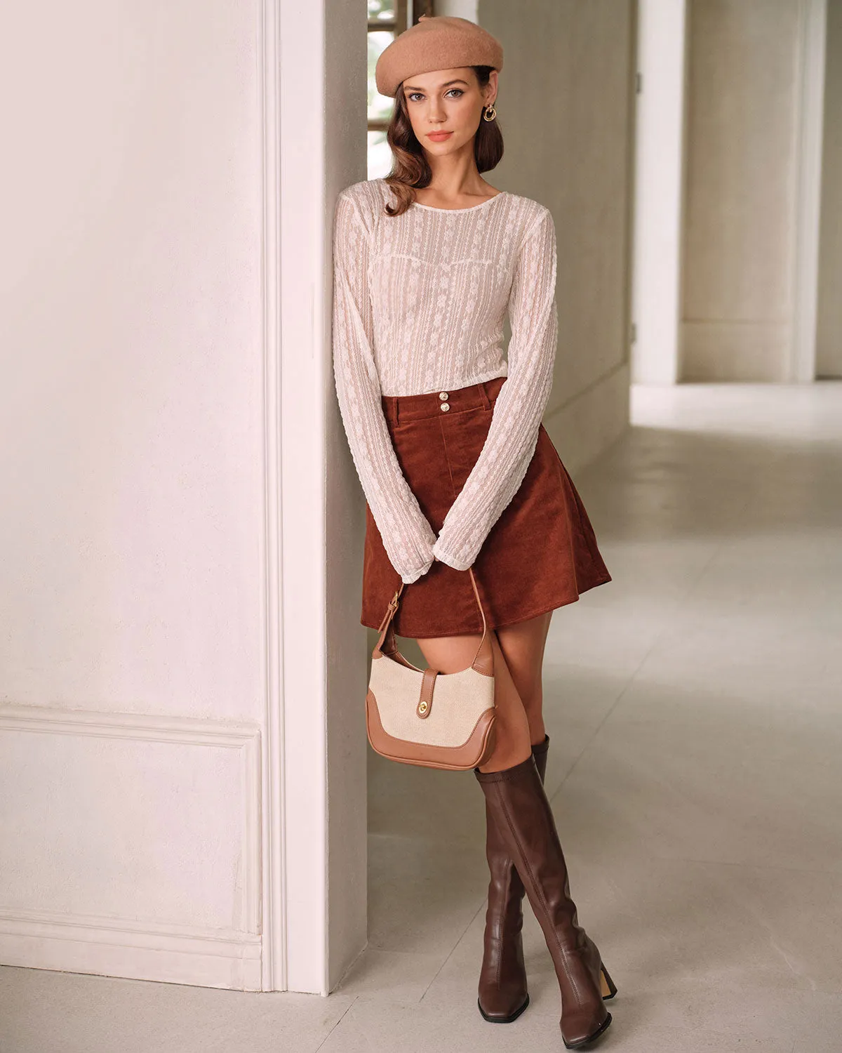 Apricot Textured See Through Tee sold by rihoas product image thumbnail 5