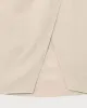 Apricot Linen Natural Waisted Midi Skirt sold by rihoas