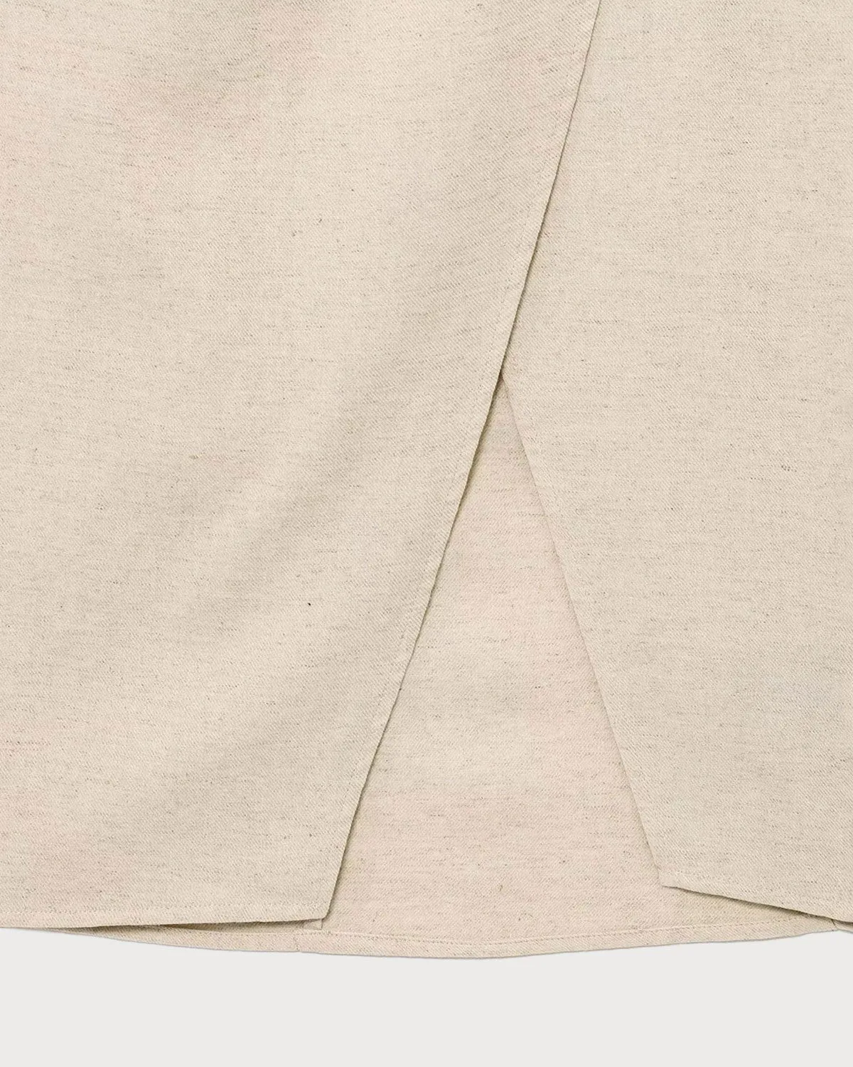 Apricot Linen Natural Waisted Midi Skirt sold by rihoas product image thumbnail 4
