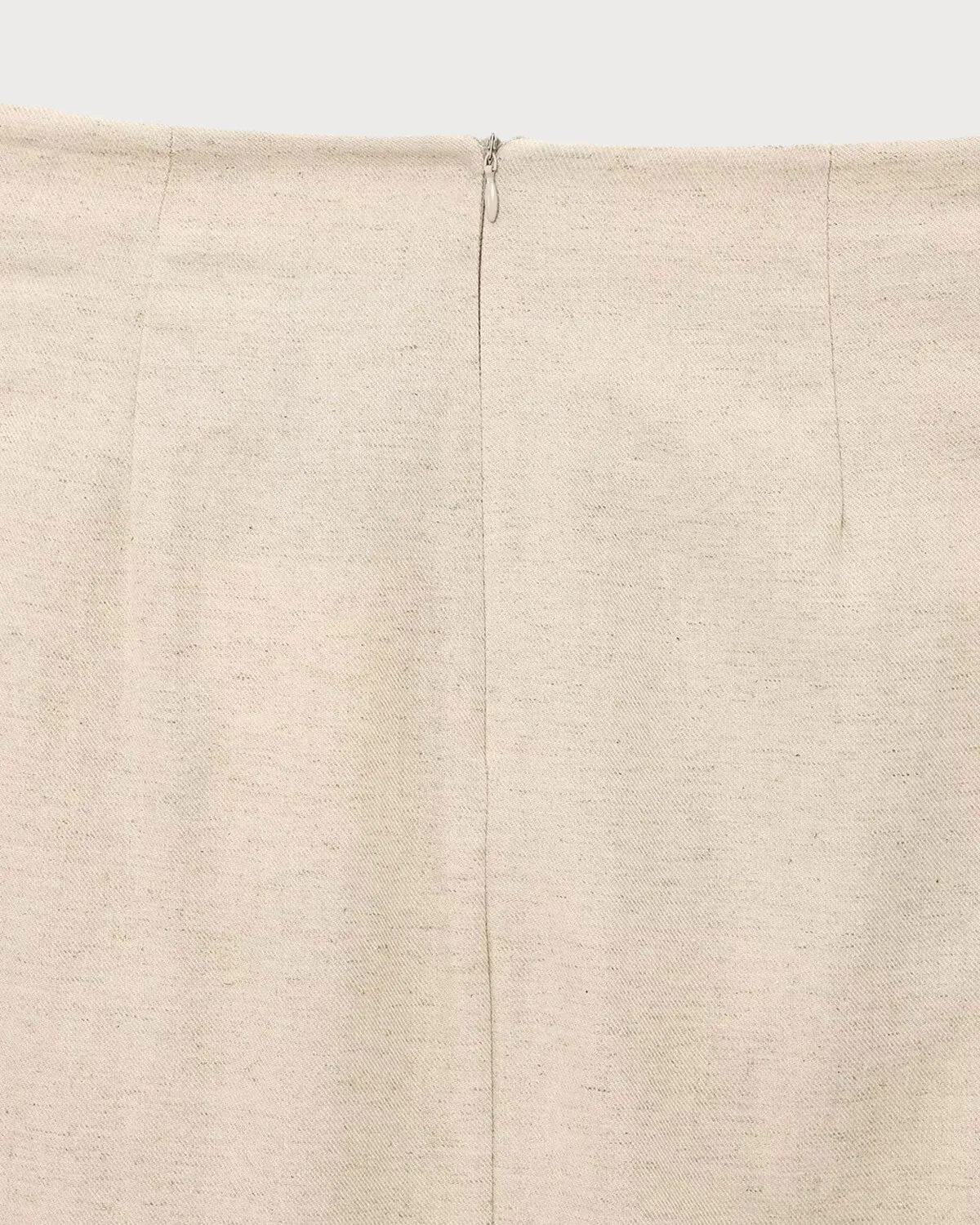 Apricot Linen Natural Waisted Midi Skirt sold by rihoas product image thumbnail 3