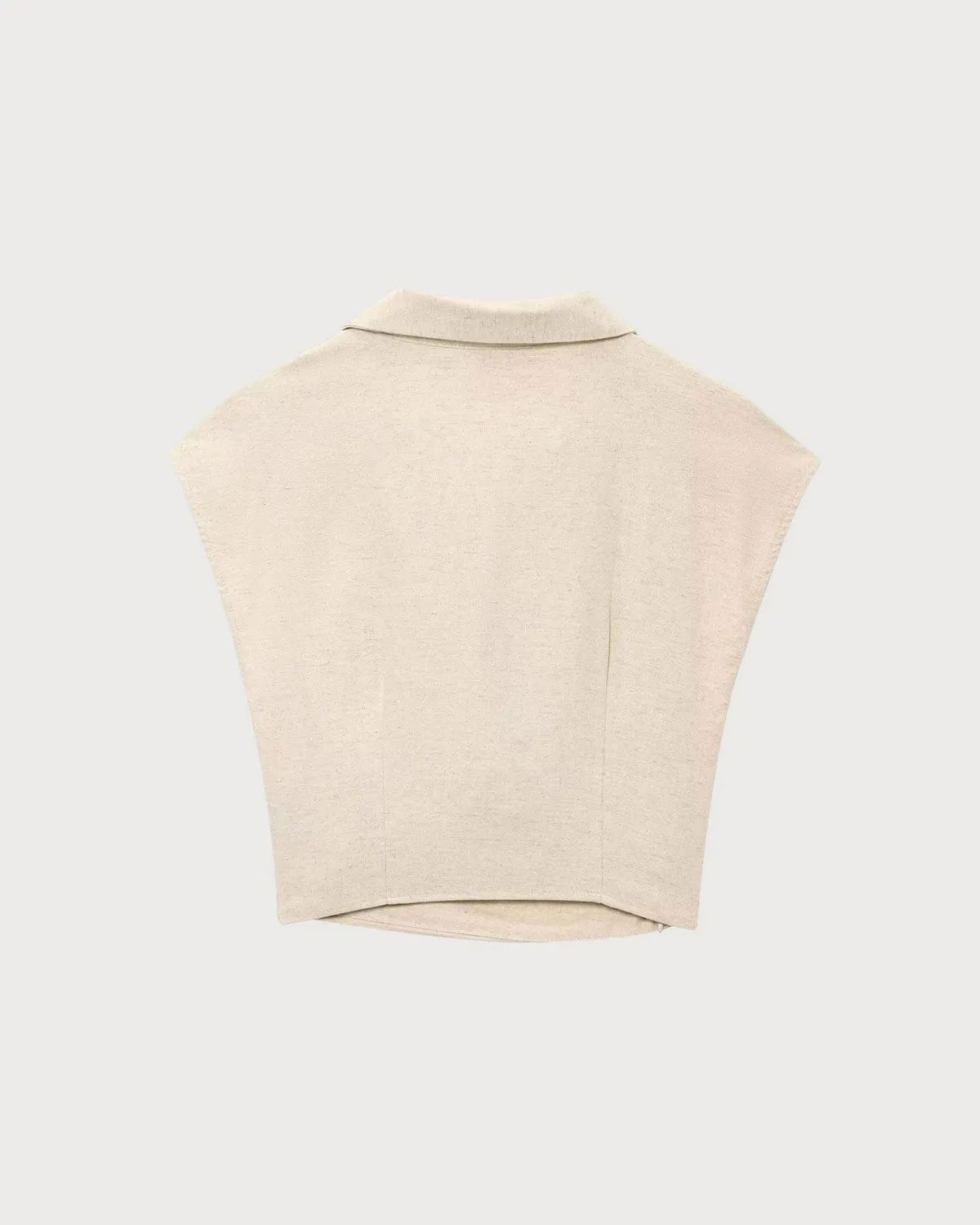 Apricot Cowl Sleeve Button Blouse sold by rihoas product image thumbnail 5