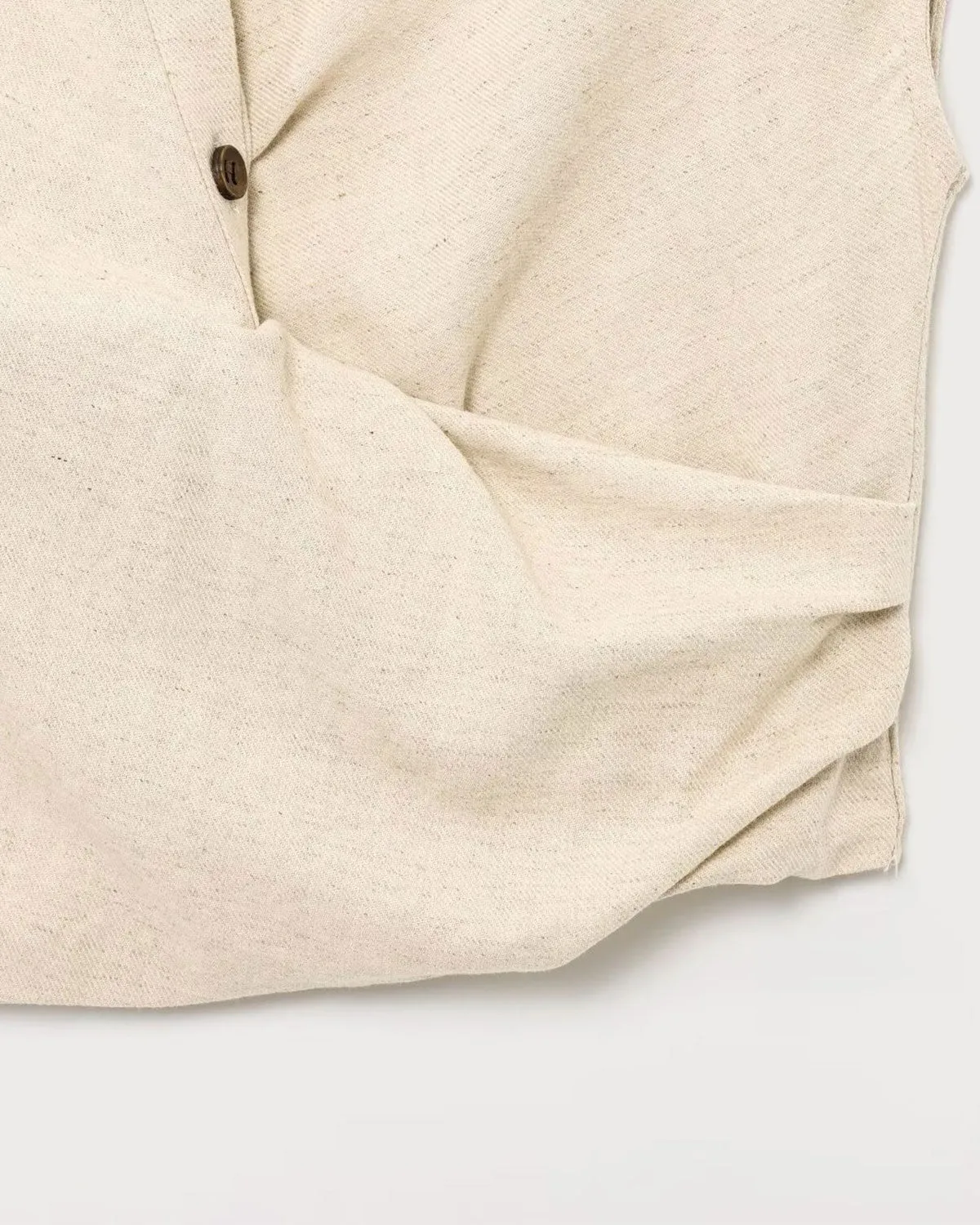 Apricot Cowl Sleeve Button Blouse sold by rihoas product image thumbnail 3