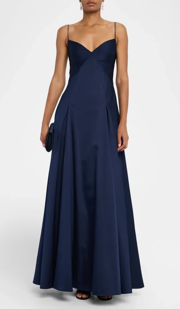 Navy A-Line Slip Maxi Dress sold by rihoas product image thumbnail 4