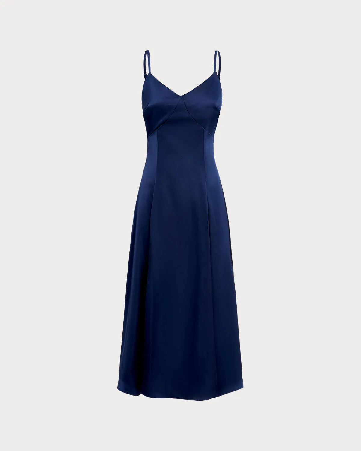 Navy A-Line Slip Maxi Dress sold by rihoas