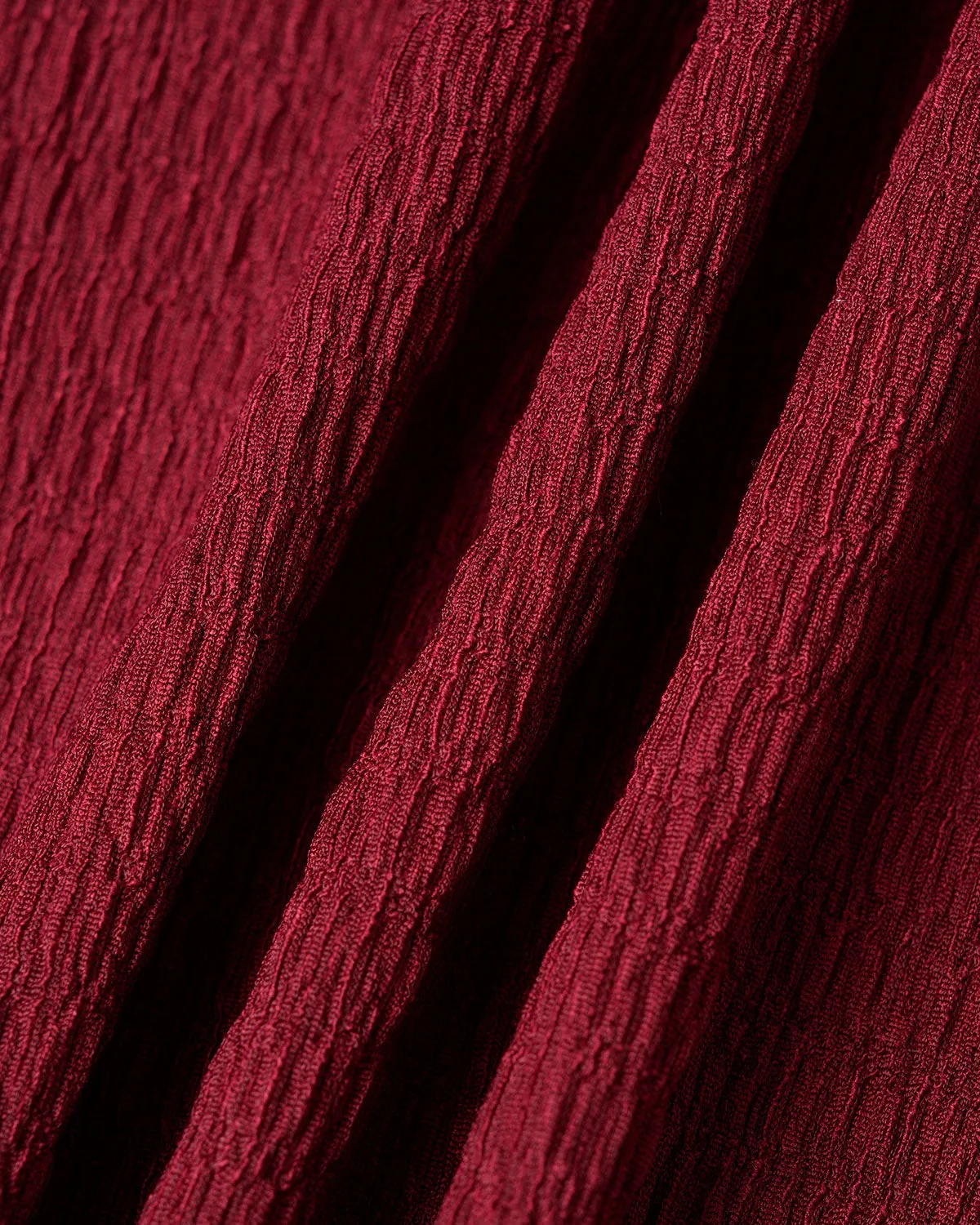 Wine Red Knit Elastic Waist Mermaid Midi Skirt sold by rihoas product image thumbnail 2