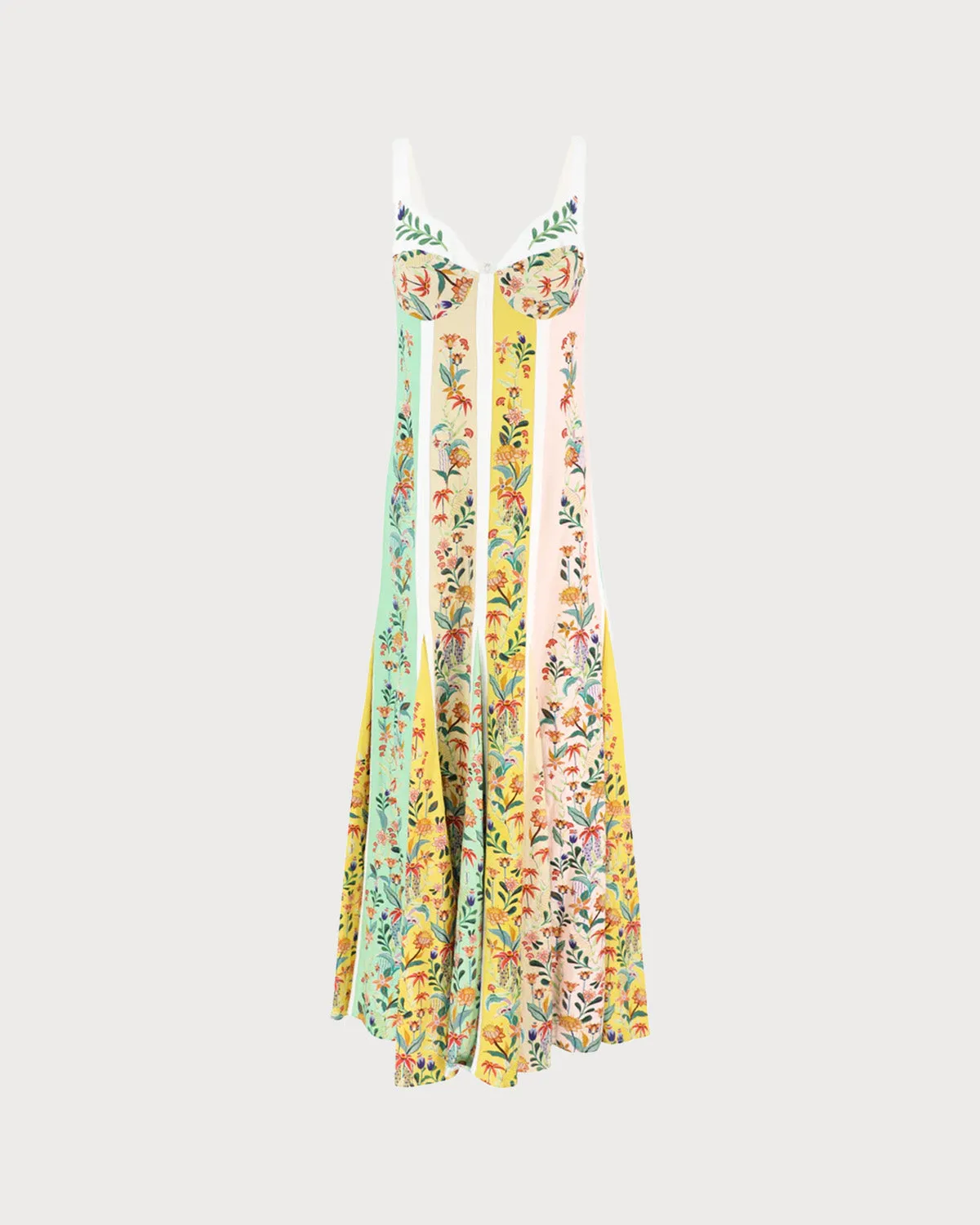 Floral A-Line Slip Maxi Dress sold by rihoas