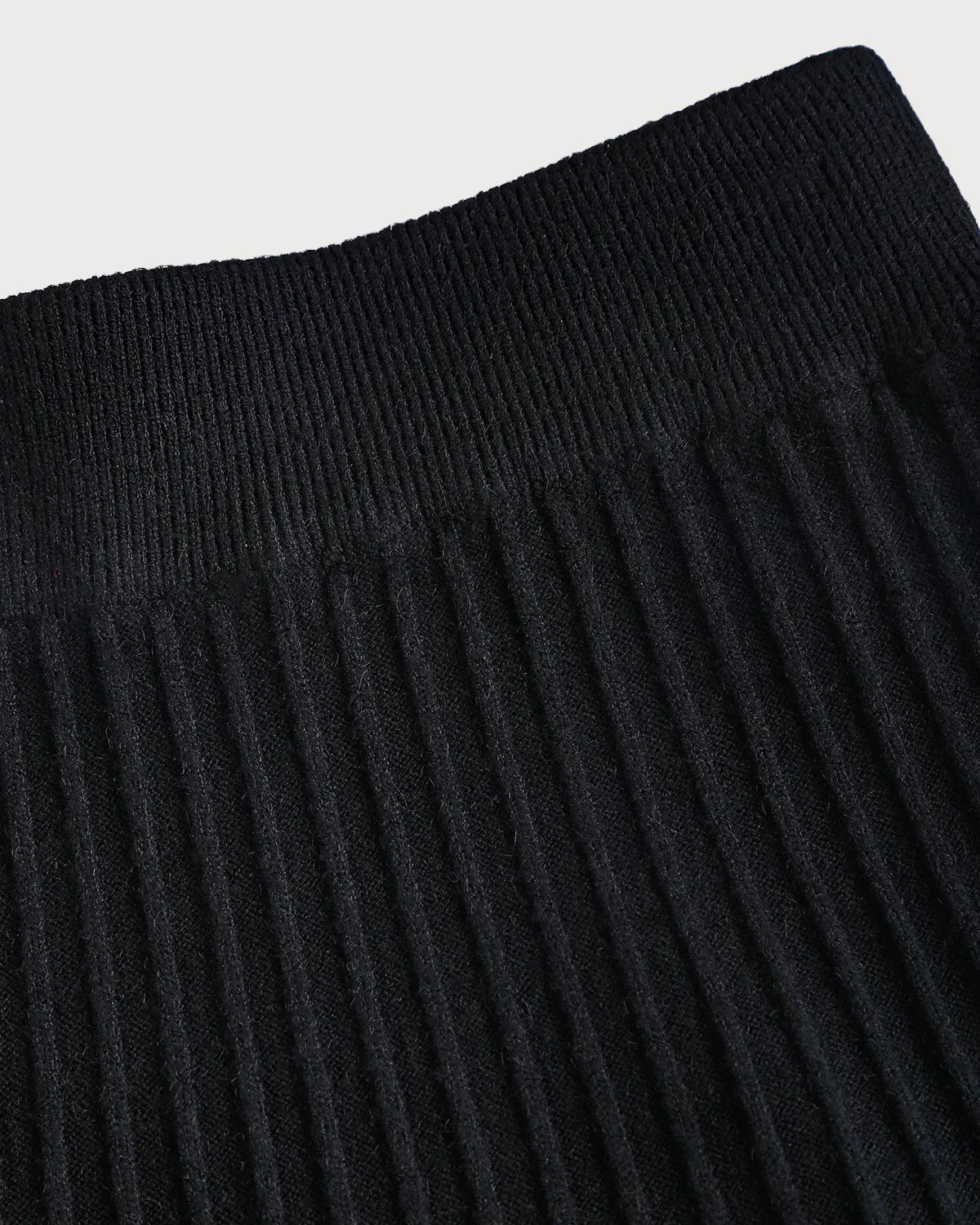 Black Natural Waisted A-Line Midi Skirt sold by rihoas product image thumbnail 3