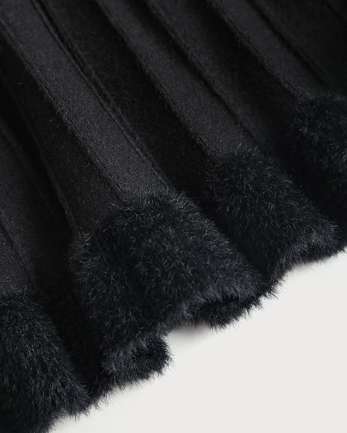 Black Natural Waisted A-Line Midi Skirt sold by rihoas product image thumbnail 4