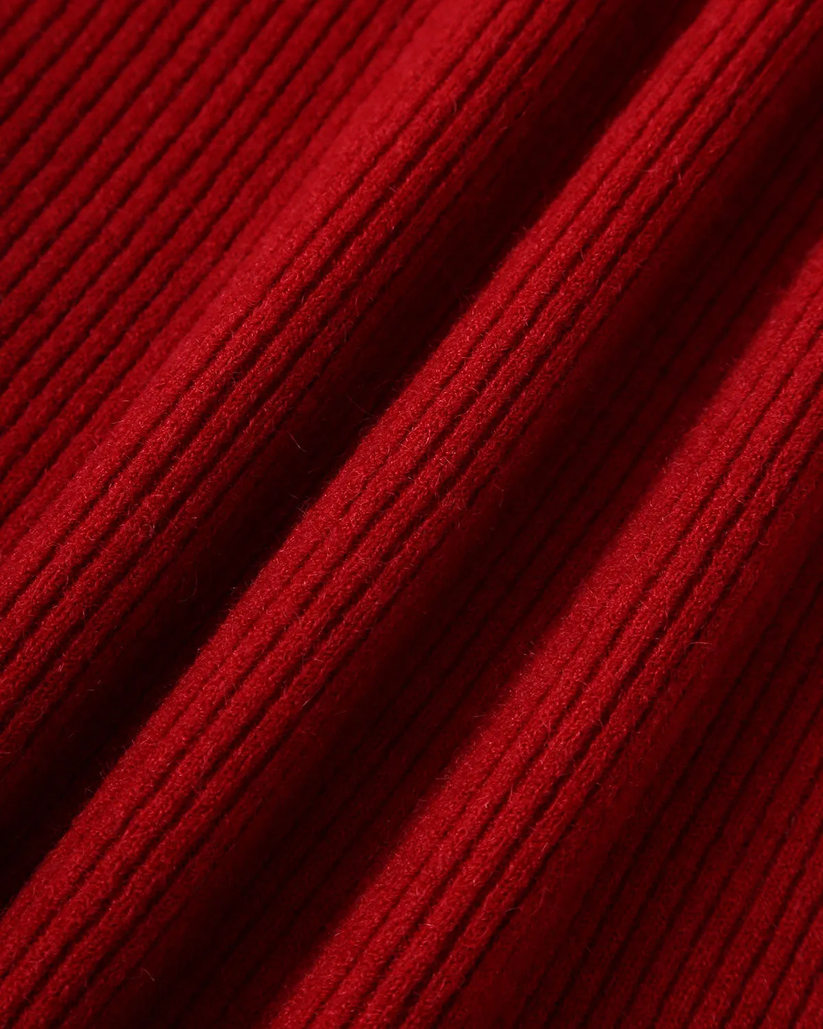 Red V Neck Ribbed Sweater Dress sold by rihoas product image thumbnail 3
