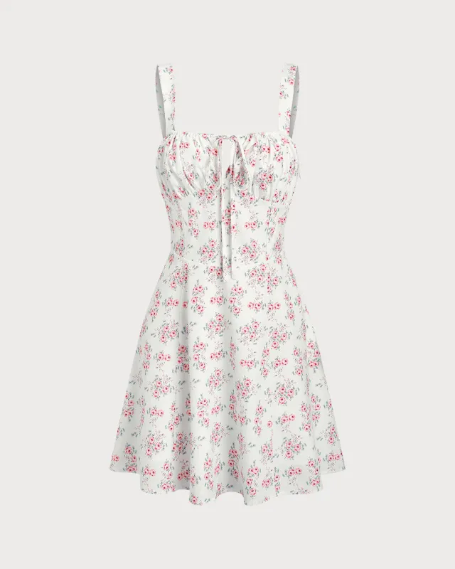 Pink Floral Corset Slip Mini Dress sold by rihoas