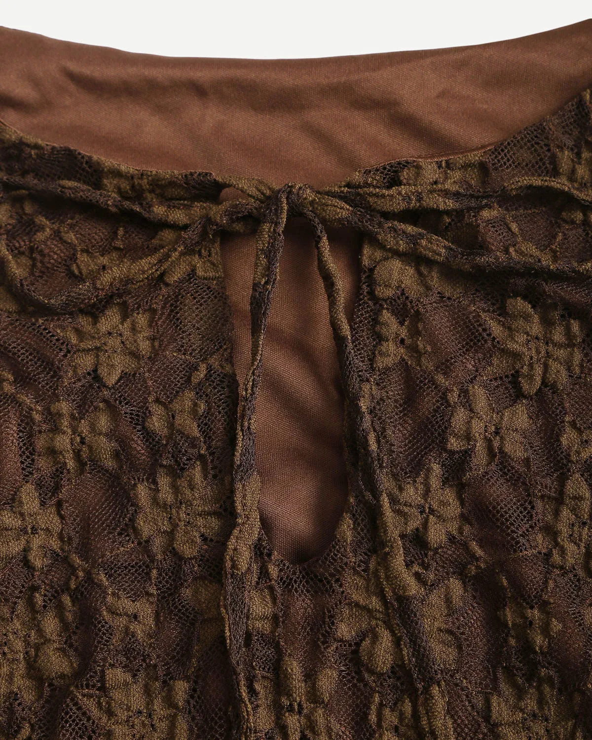 Brown Floral Bell Sleeve Maxi Dress sold by rihoas product image thumbnail 4