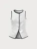 Off White  Contrasting Vest sold by rihoas