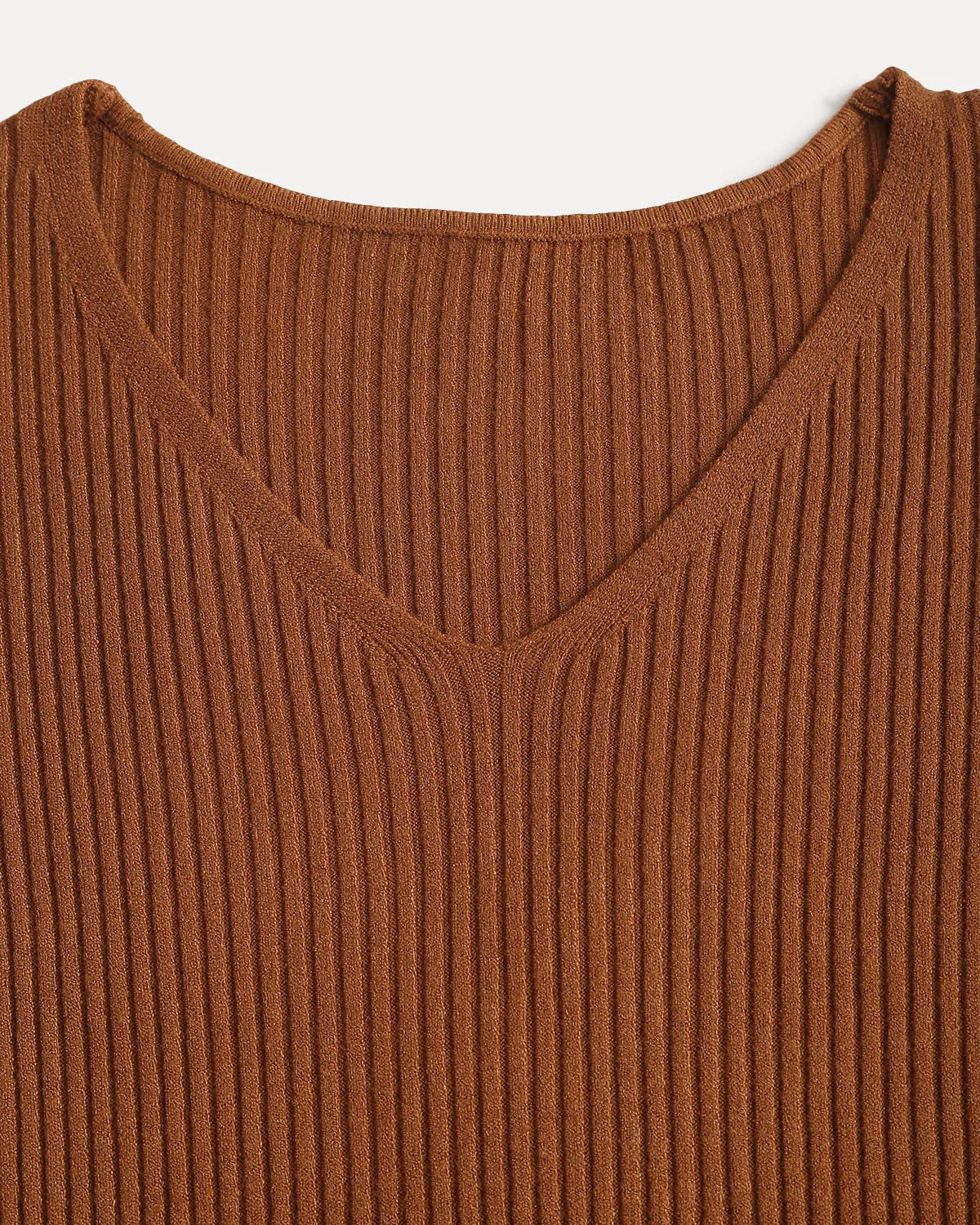 Caramel A-Line Pleated Sweater Dress sold by rihoas product image thumbnail 3