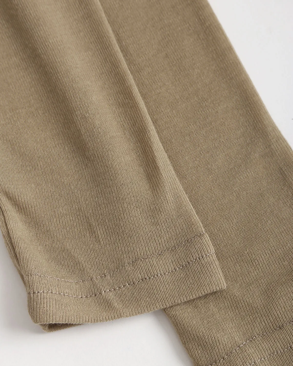 Khaki Knit Round Neck Ruched Tee sold by rihoas product image thumbnail 4