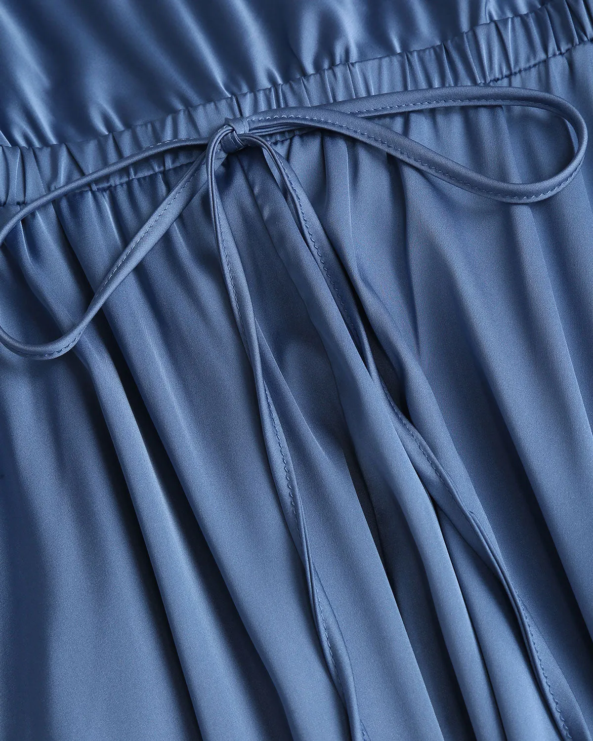 Blue Cowl Neck Slip Midi Dress sold by rihoas product image thumbnail 3