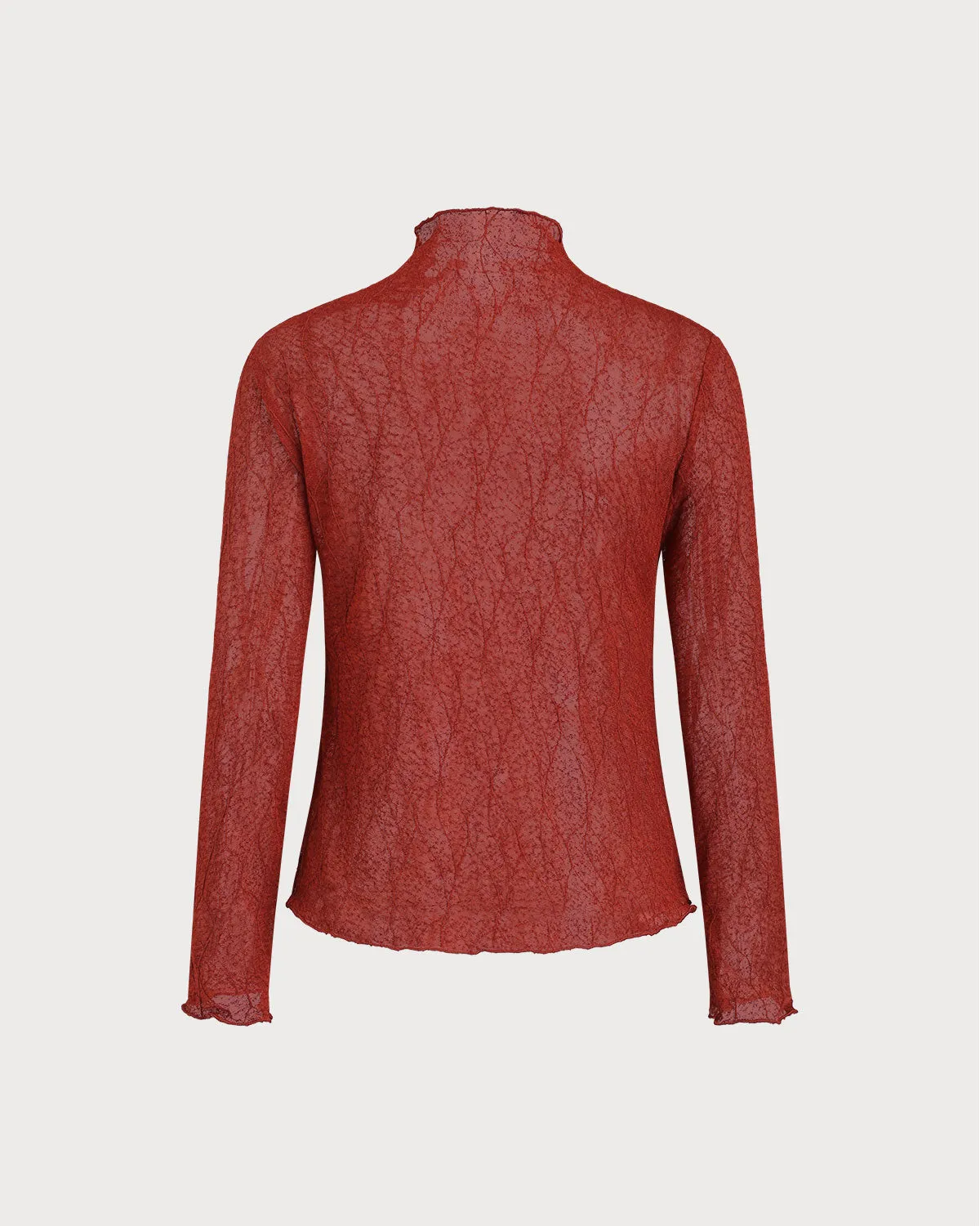 Red Lace See Through Tee sold by rihoas product image thumbnail 4