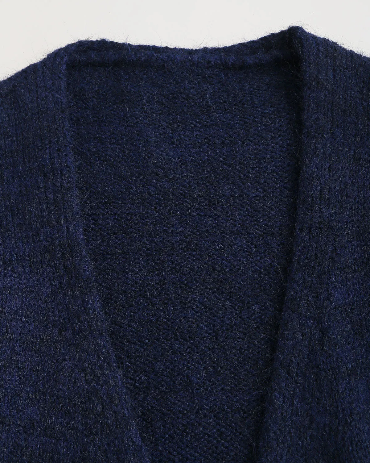 Blue V Neck Long Knit Cardigan sold by rihoas product image thumbnail 3