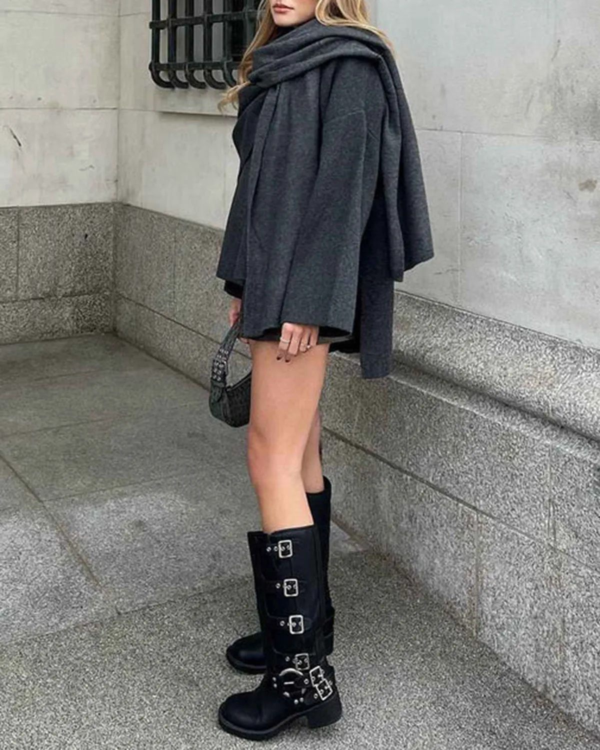 Grey Shawl Coat sold by rihoas product image thumbnail 4