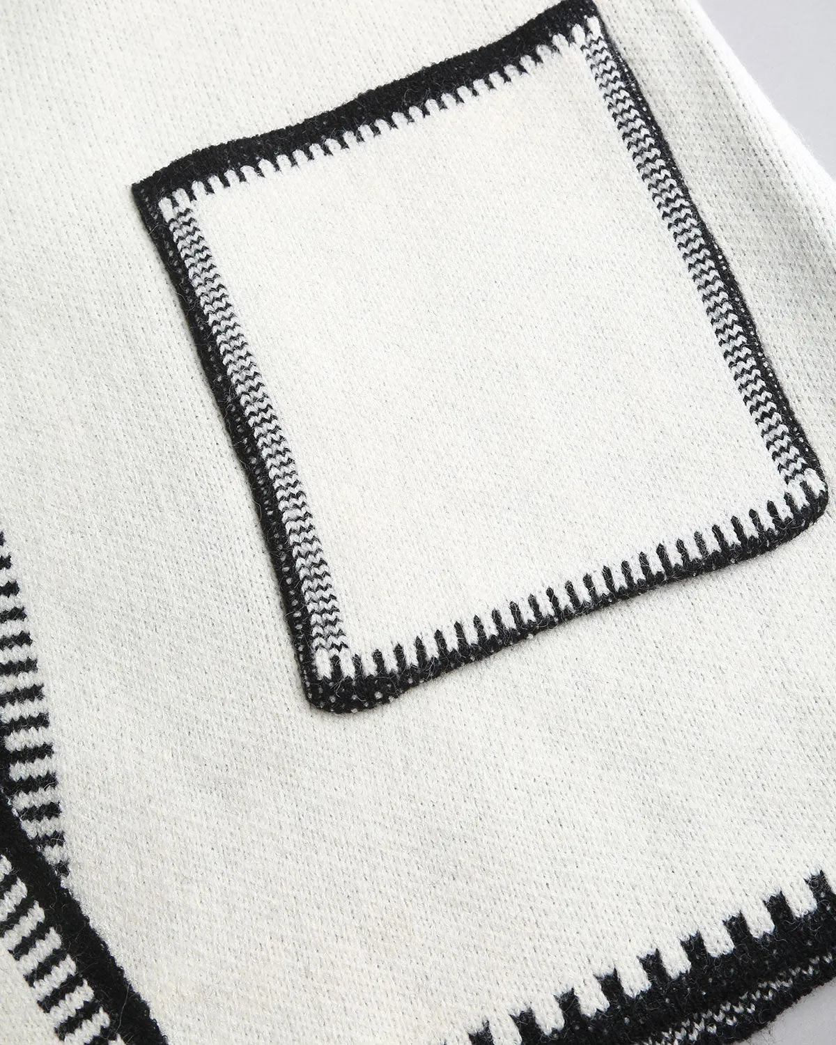 White Contrasting Drawstring Cardigan sold by rihoas product image thumbnail 3