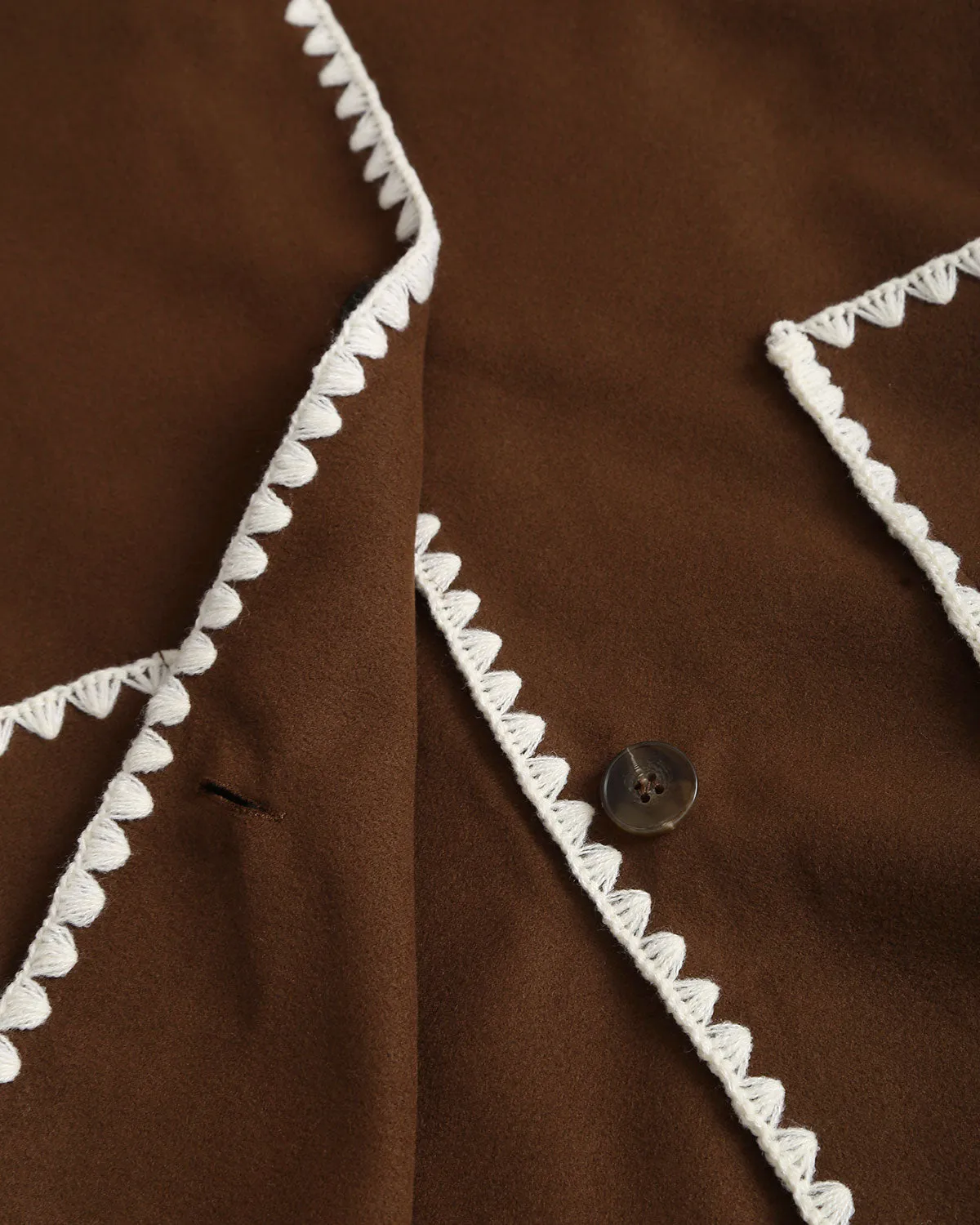 Brown Contrasting Pocket Coat sold by rihoas product image thumbnail 2