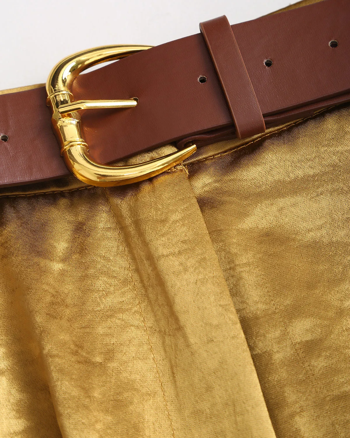 Yellow Ruched Wide Leg Pants sold by rihoas product image thumbnail 3