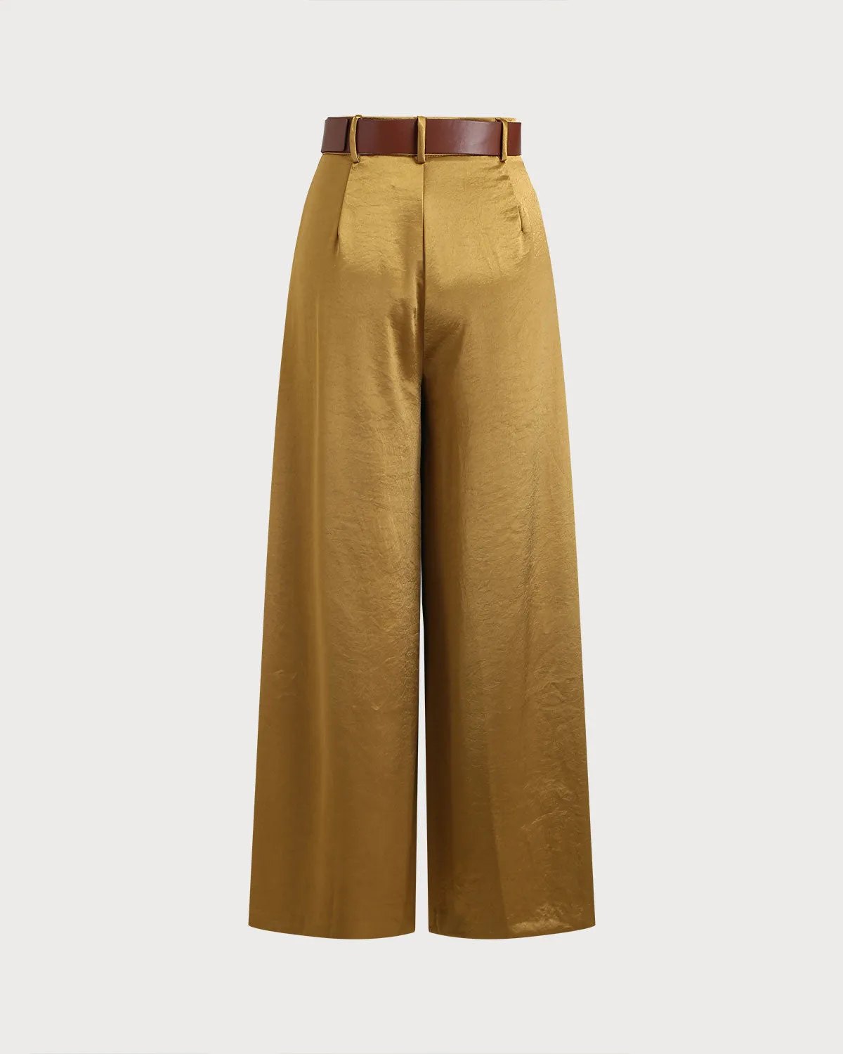 Yellow Ruched Wide Leg Pants sold by rihoas product image thumbnail 2