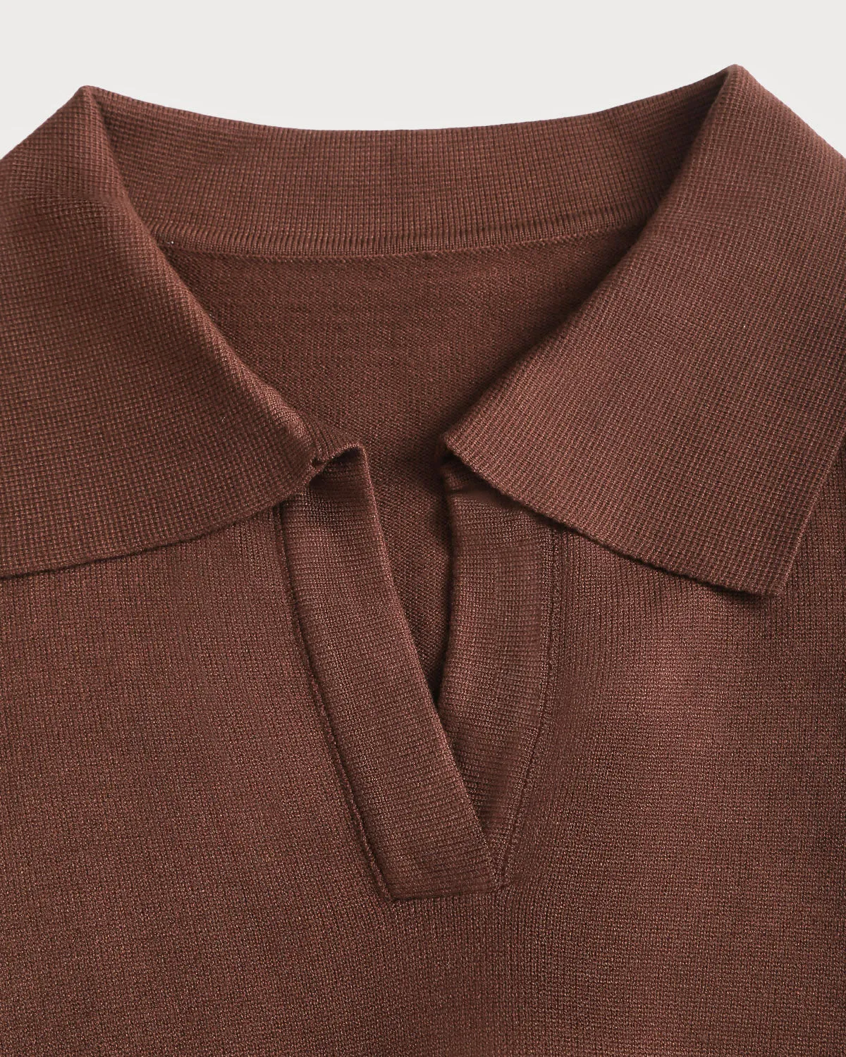 Brown Collared Knit Tee sold by rihoas product image thumbnail 2