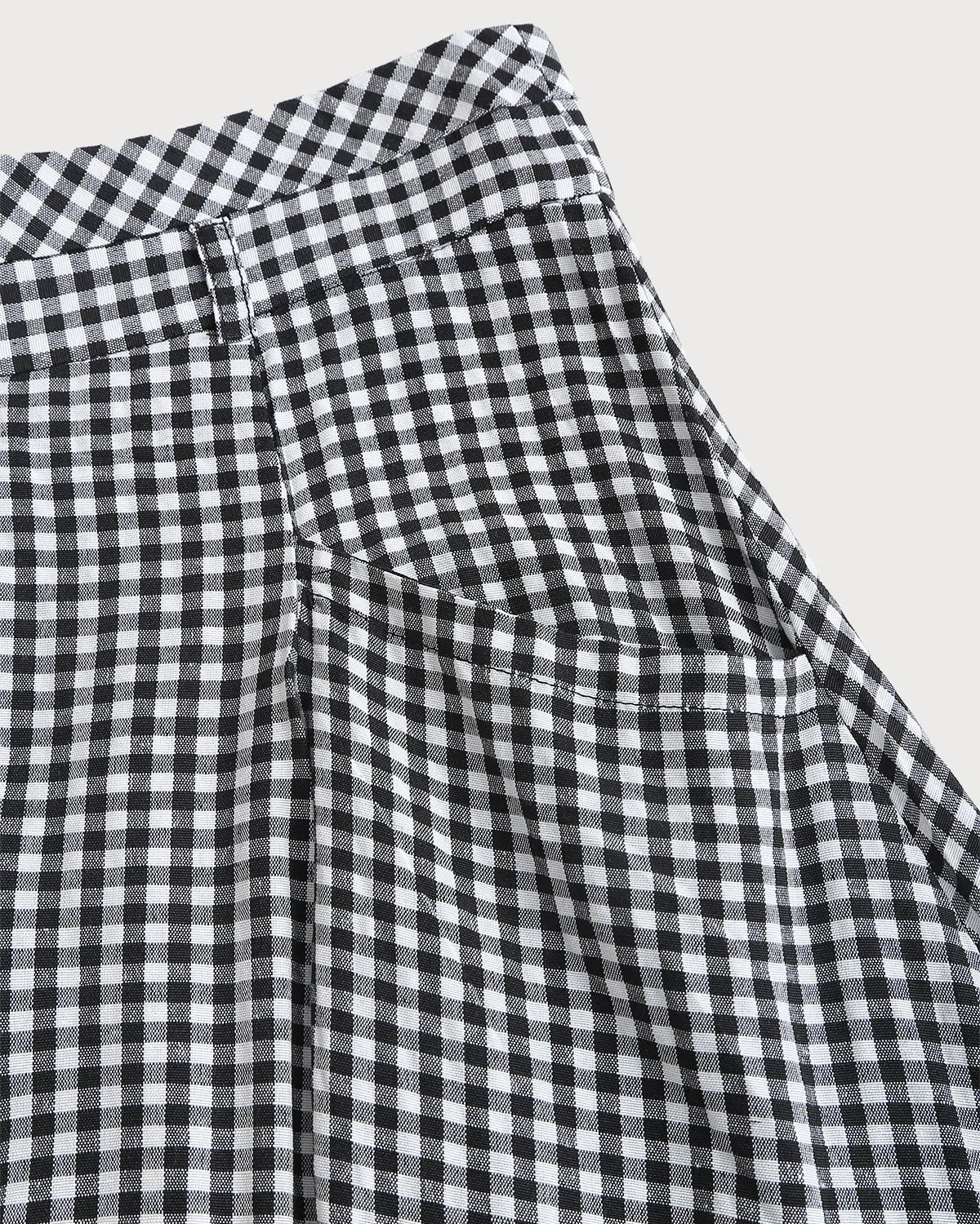 Black Plaid A-Line Midi Skirt sold by rihoas product image thumbnail 3