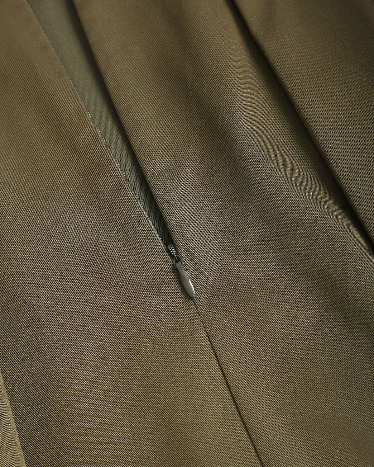 Army Green Pleated A-Line Midi Skirt sold by rihoas product image thumbnail 4