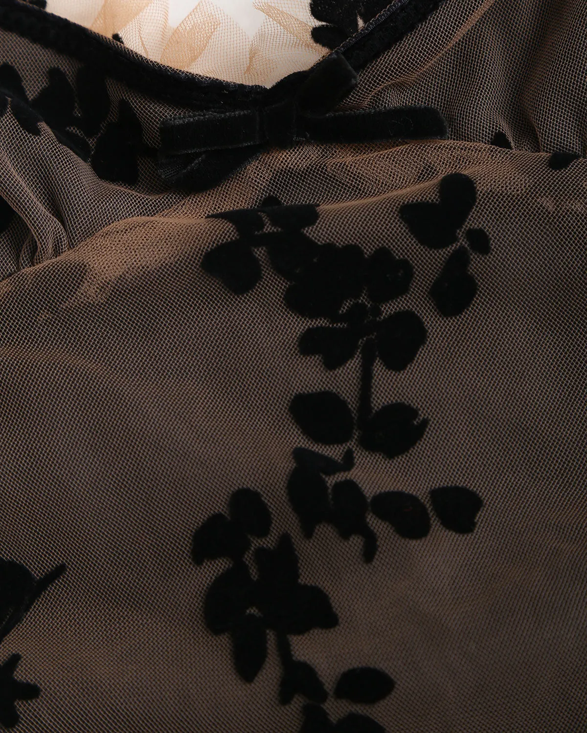 Coffee Floral A-Line Slip Midi Dress sold by rihoas product image thumbnail 3