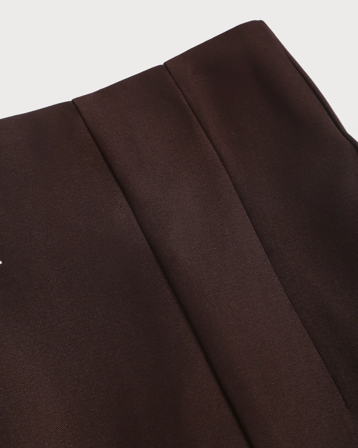 Coffee Natural Waisted A-Line Mini Skirt sold by rihoas product image thumbnail 2