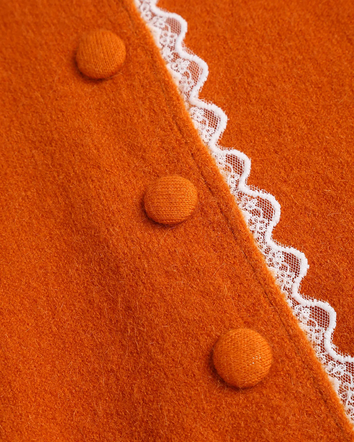 Orange Contrasting Knit Cardigan sold by rihoas product image thumbnail 2