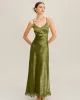 Green Jacquard Corset Slip Maxi Dress sold by rihoas