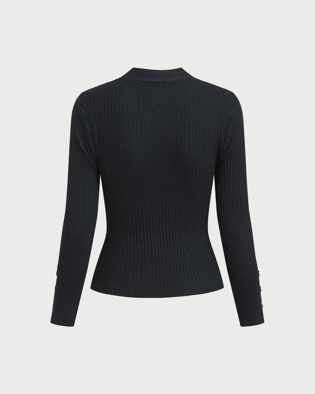 Black Button Knit Tee sold by rihoas product image thumbnail 4