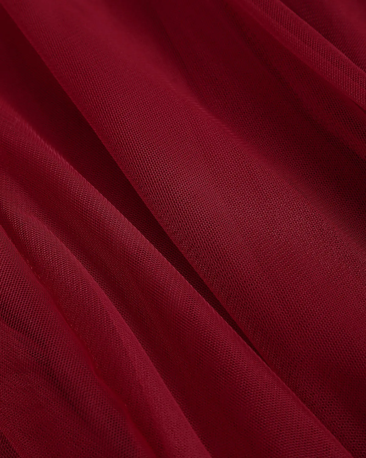 Red Elastic Waist Mesh Midi Skirt sold by rihoas product image thumbnail 3