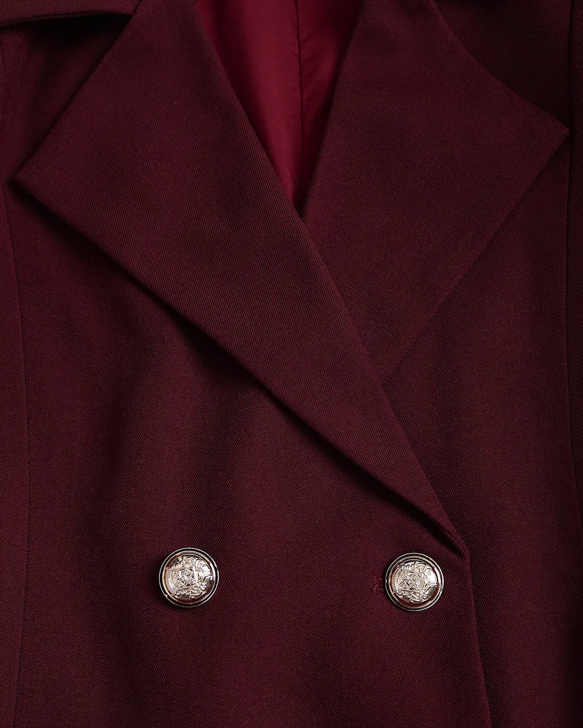 Wine Red Button Blazer sold by rihoas product image thumbnail 3