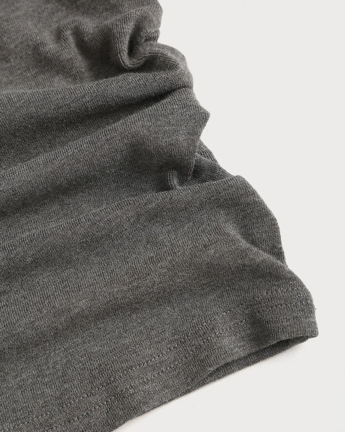 Grey Cowl Neck Ruched Knit Tee sold by rihoas product image thumbnail 4
