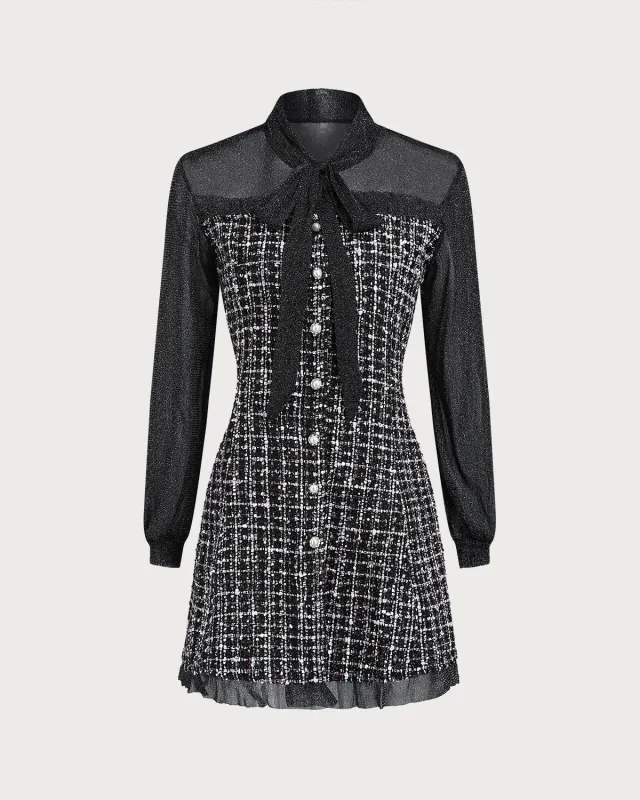 Black See Through A-Line Mini Dress sold by rihoas