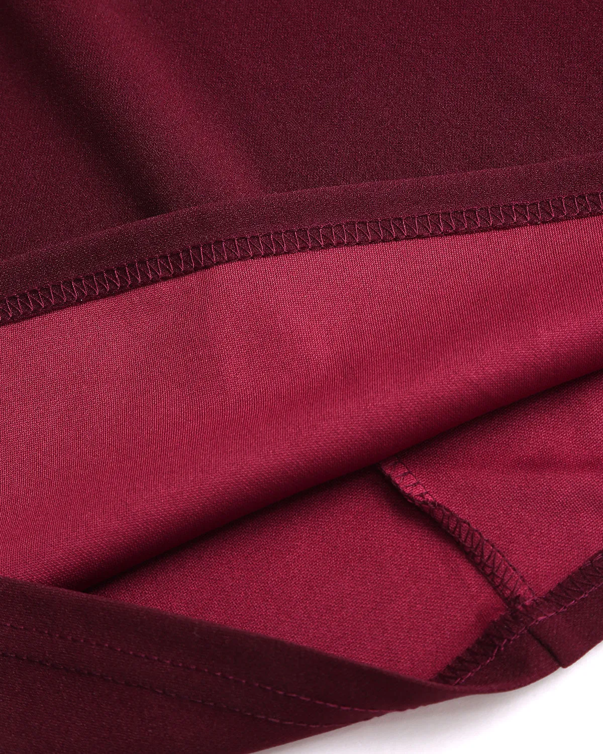 Wine Red Satin Boat Neck Maxi Dress sold by rihoas product image thumbnail 3