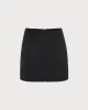 Black Polka Dot Straight Mini Skirt sold by rihoas