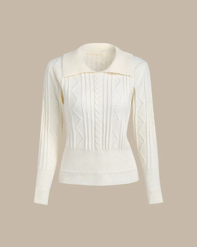 White Textured Sweater sold by rihoas