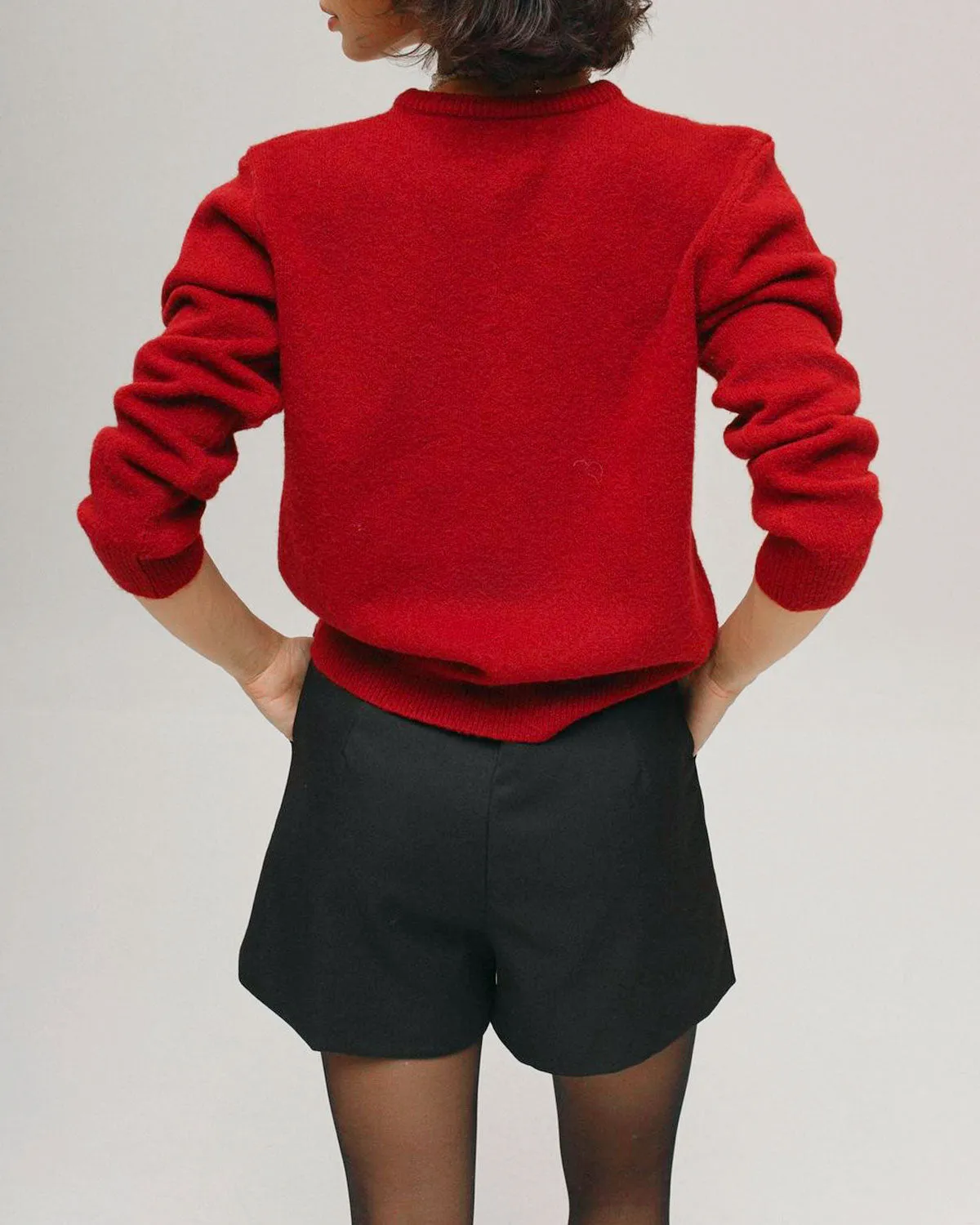 Red Loose Knit Cardigan sold by rihoas product image thumbnail 4