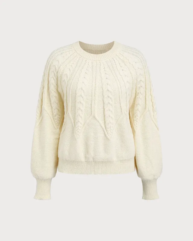 Apricot Round Neck Sweater sold by rihoas