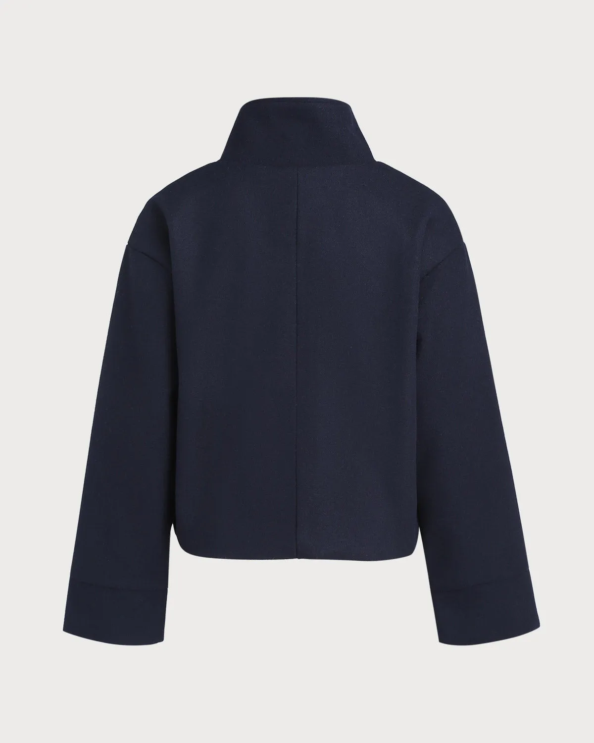 Blue Single Breasted Loose Jacket sold by rihoas product image thumbnail 4